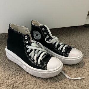 Converse Black and White Platform High-Tops